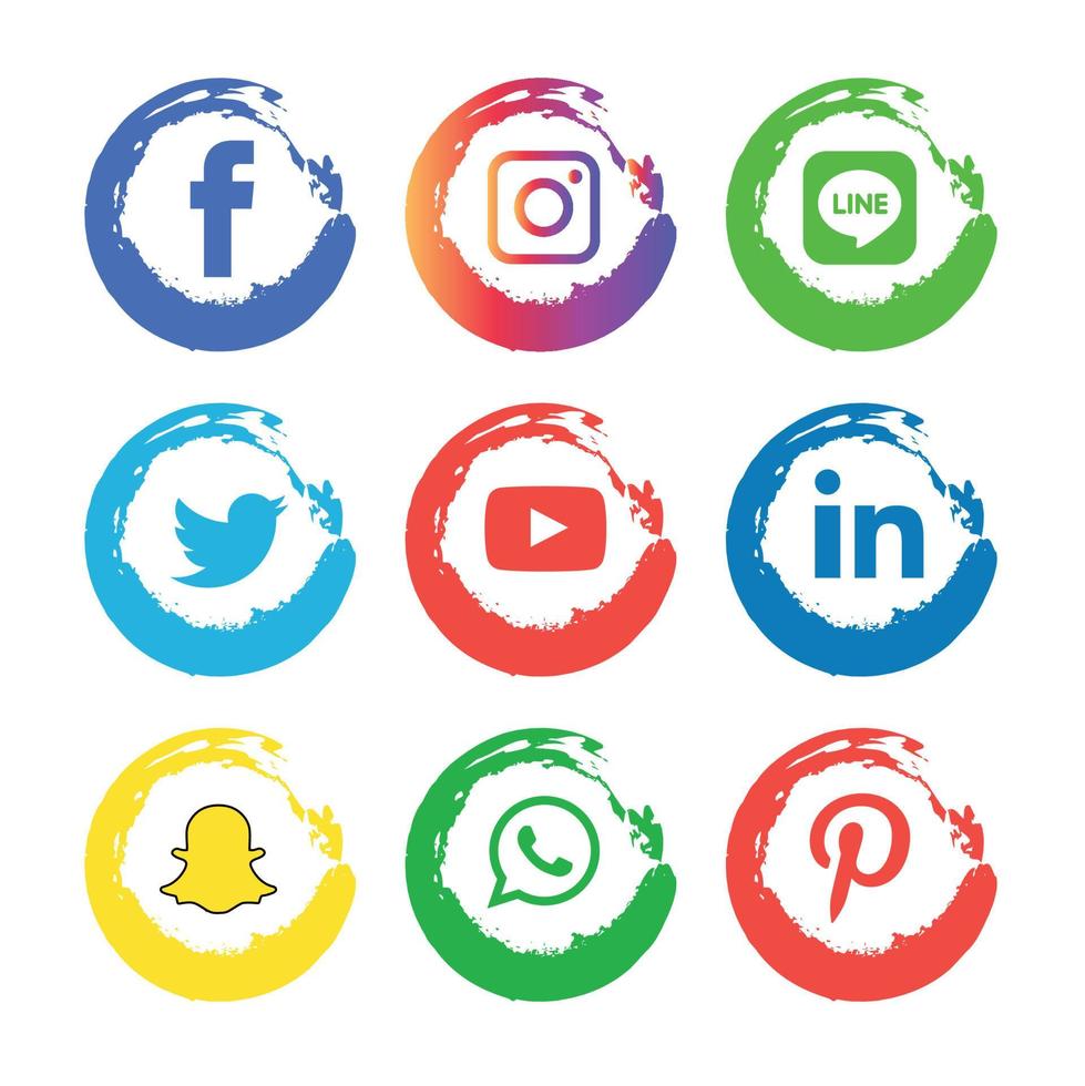 social media icone piatte tecnologia, rete. sfondo gruppo faccina sorridente vendita. condividi, mi piace, illustrazione vettoriale twitter, youtube, whatsapp, snapchat, facebook, instagram, tiktok, tok