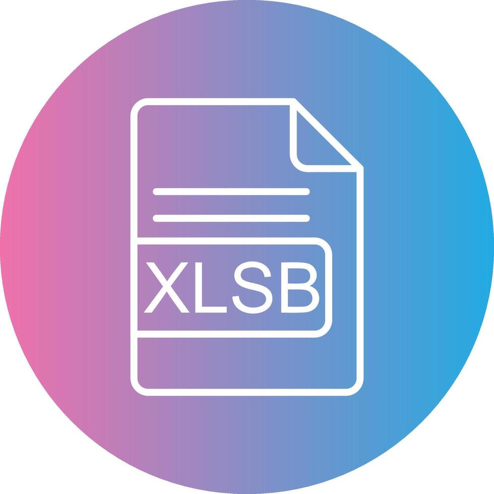 xlsb file formato linea pendenza cerchio icona vettore