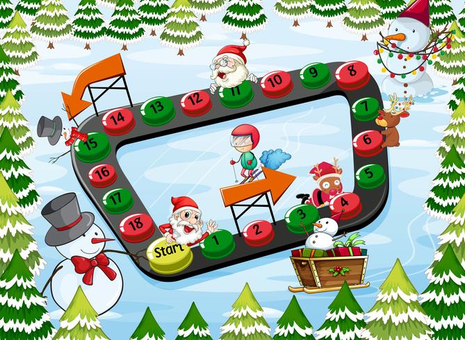 Un gioco da tavolo di Natale vettore