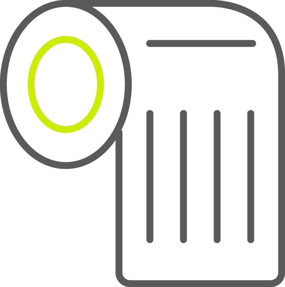 icona a due colori della linea della carta igienica vettore