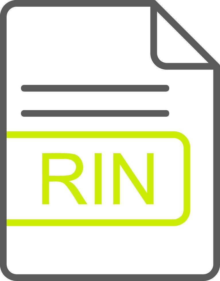 rin file formato linea Due colore icona vettore