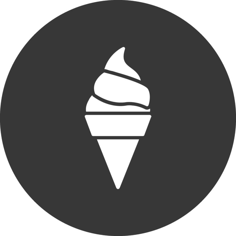 icona del glifo gelato invertito vettore