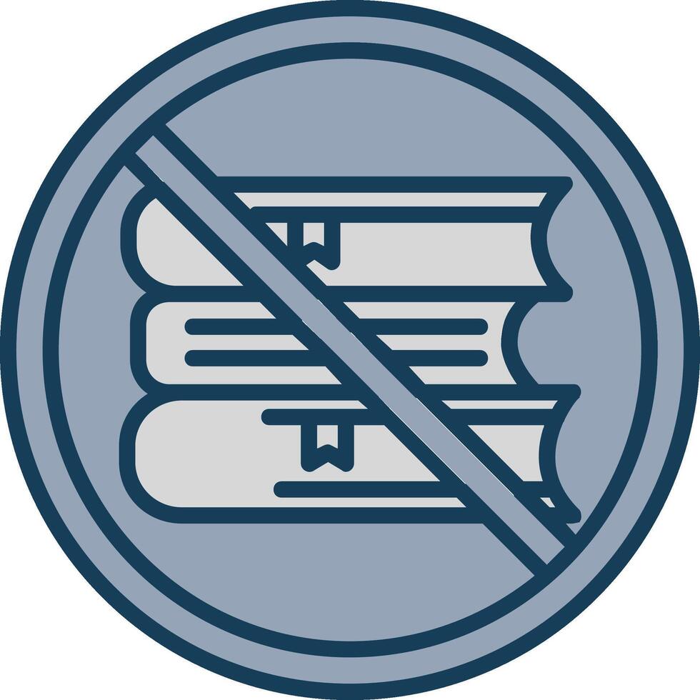 Proibito cartello linea pieno grigio icona vettore