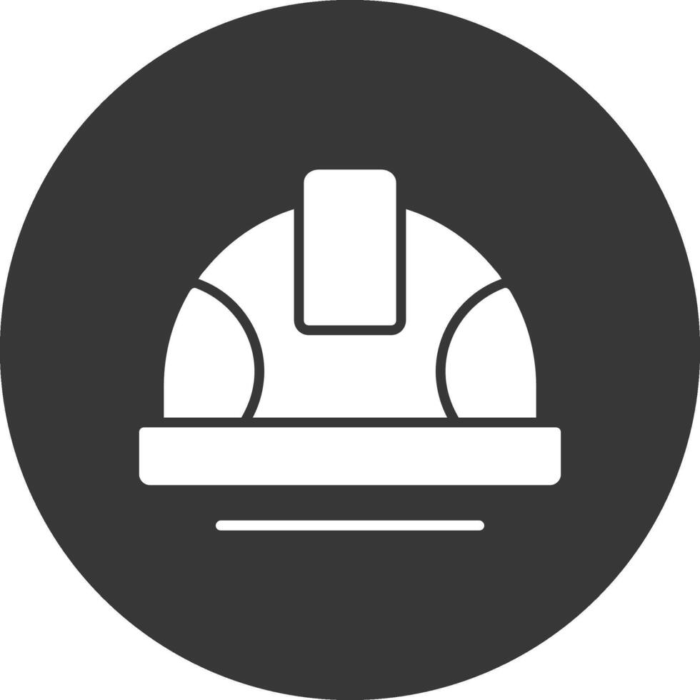 icona del glifo del casco invertito vettore