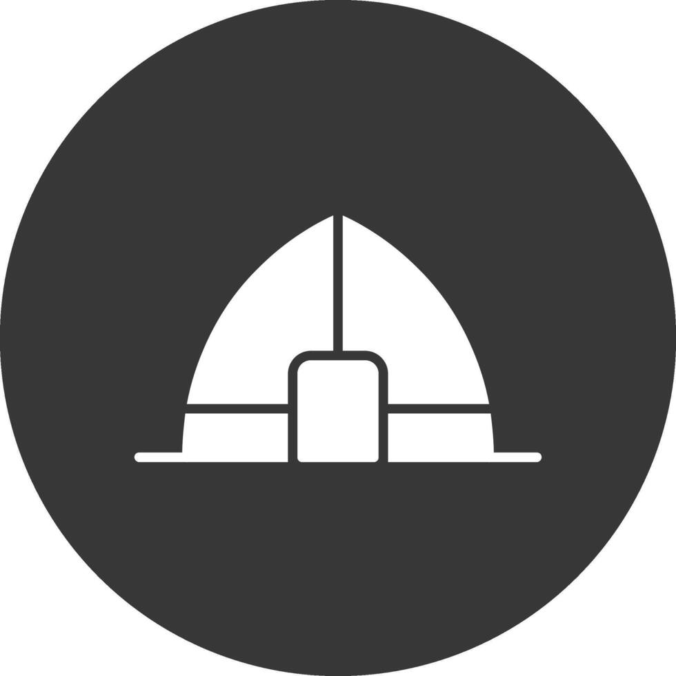 icona glifo tenda invertito vettore