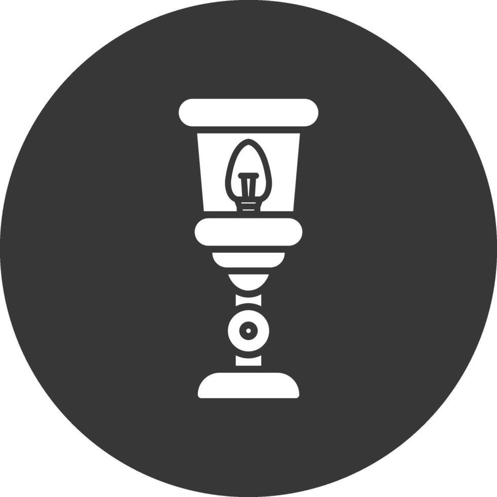 icona del glifo della lampada invertita vettore