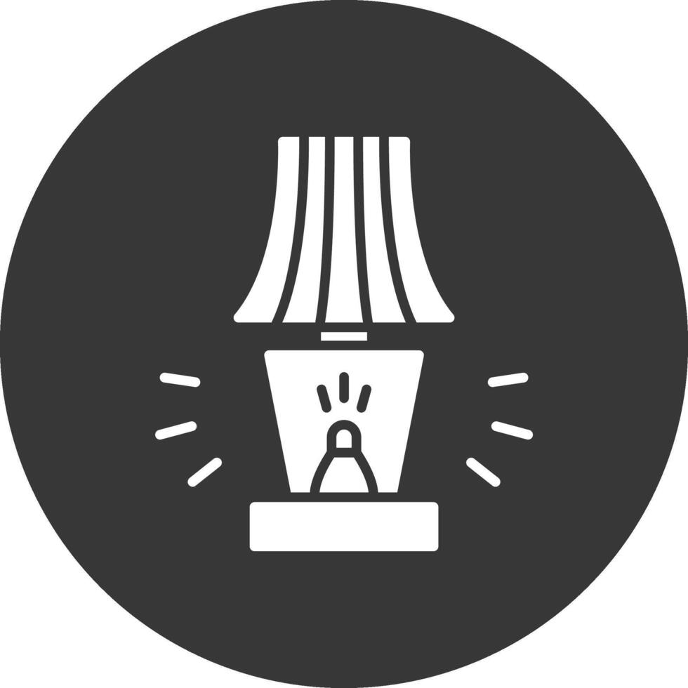 icona del glifo della lampada invertita vettore