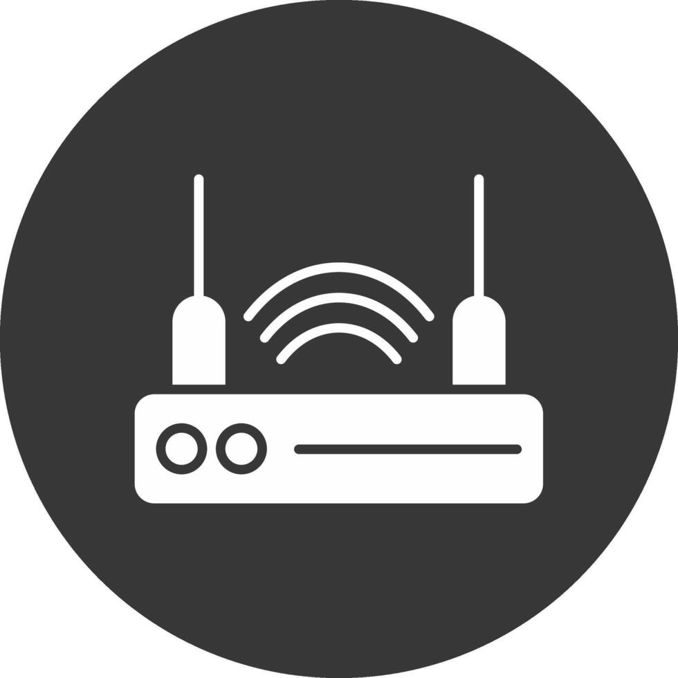 router dispositivo glifo rovesciato icona vettore