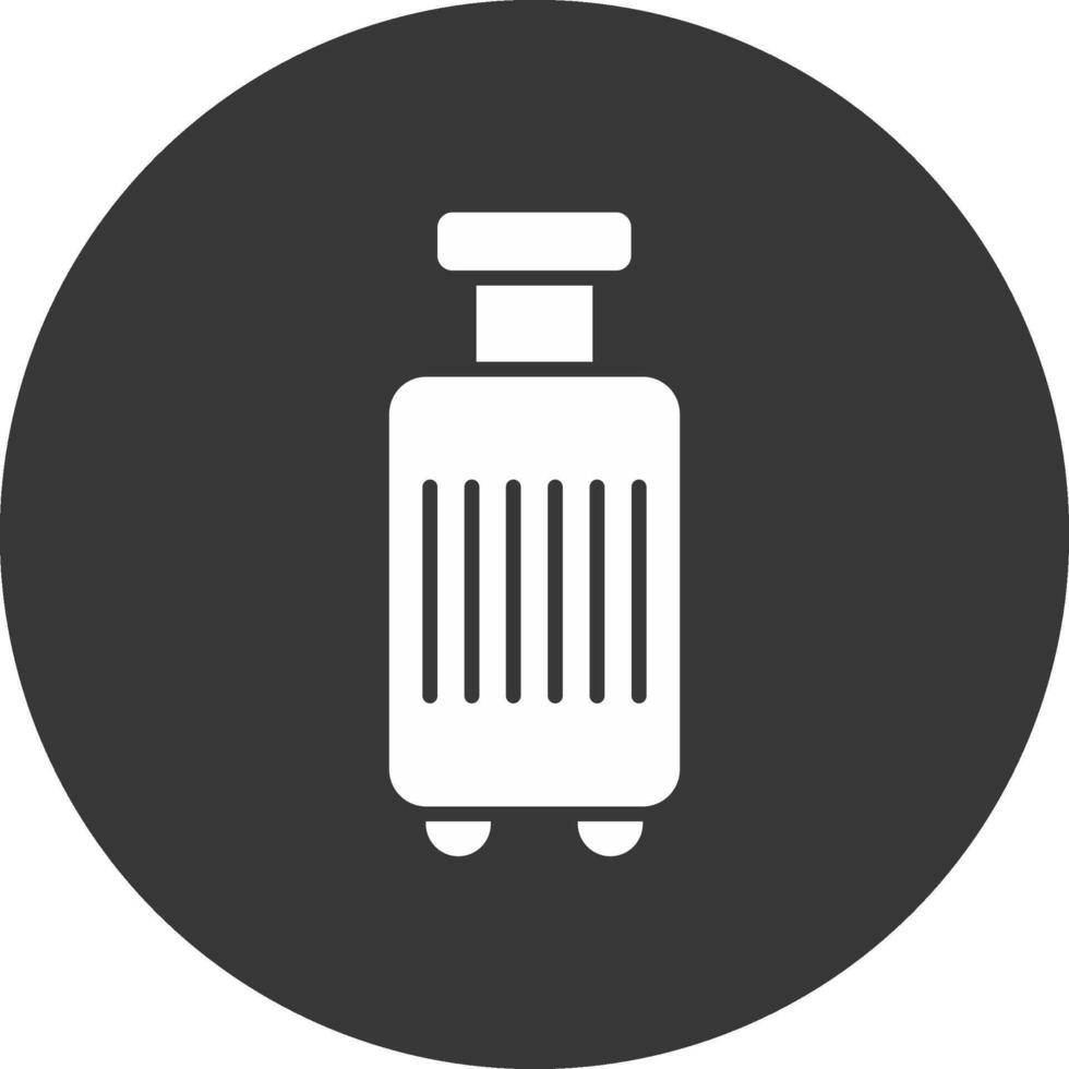 icona del glifo del bagaglio invertito vettore