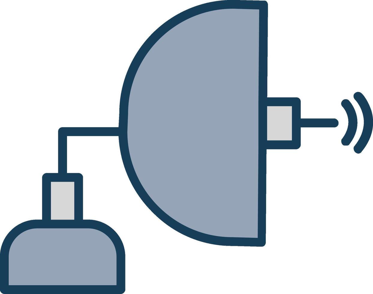 antenna linea pieno grigio icona vettore