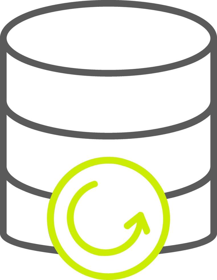 linea di backup del database icona a due colori vettore