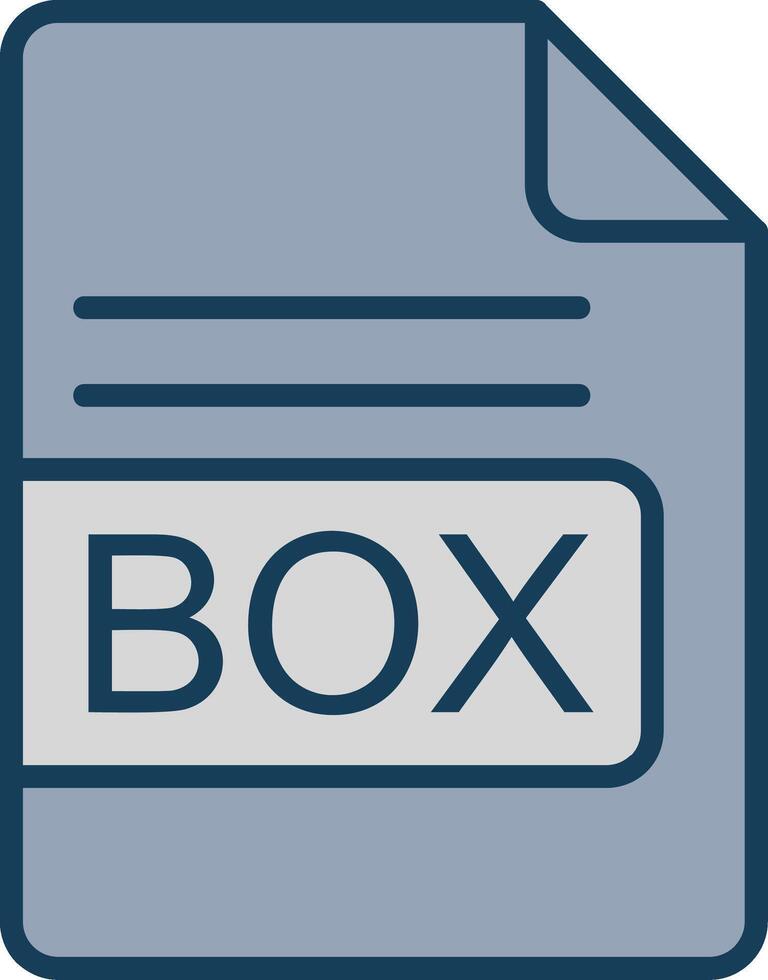 scatola file formato linea pieno grigio icona vettore