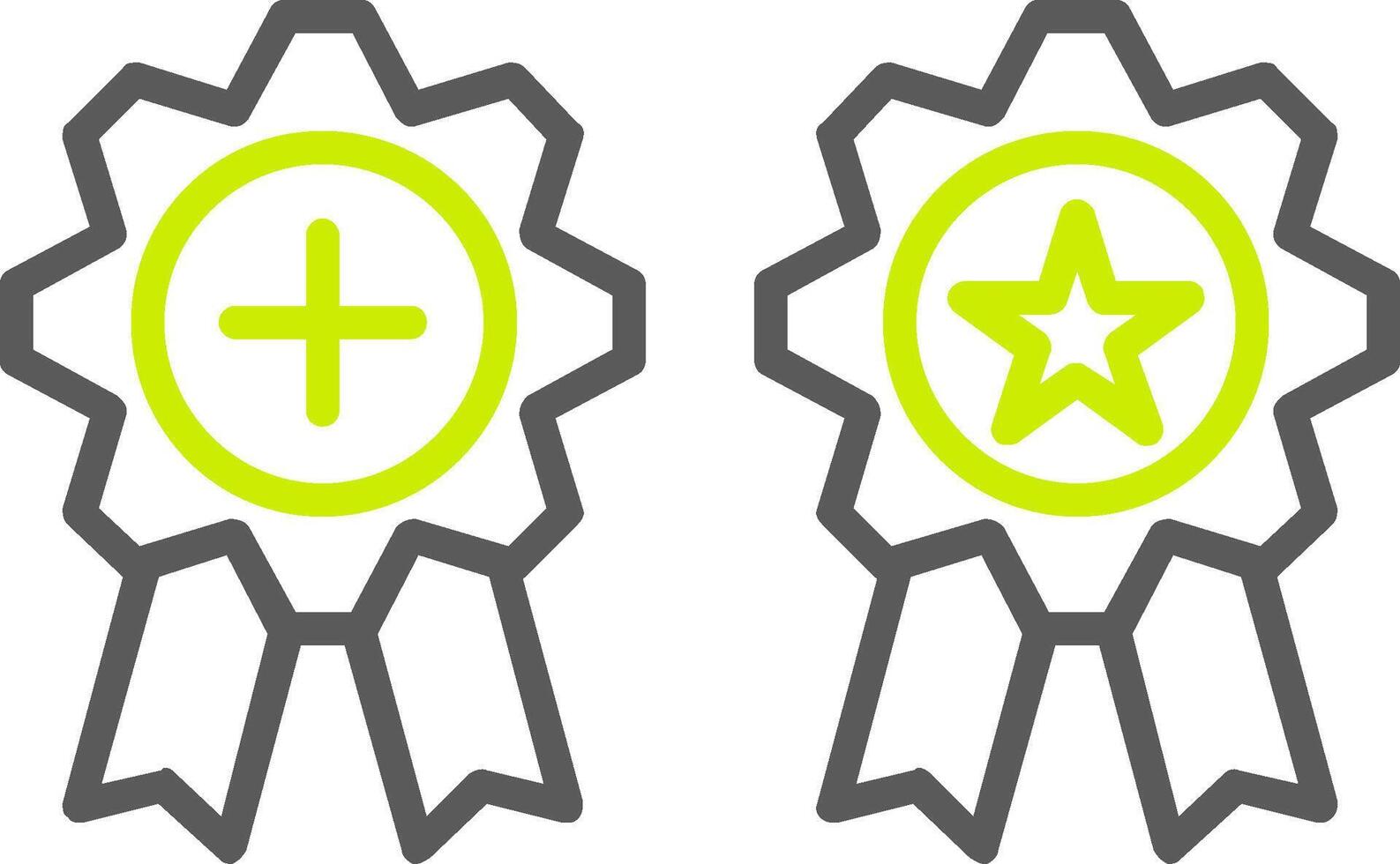 medaglie linea Due colore icona vettore