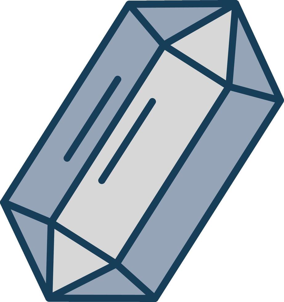 cristallo linea pieno grigio icona vettore