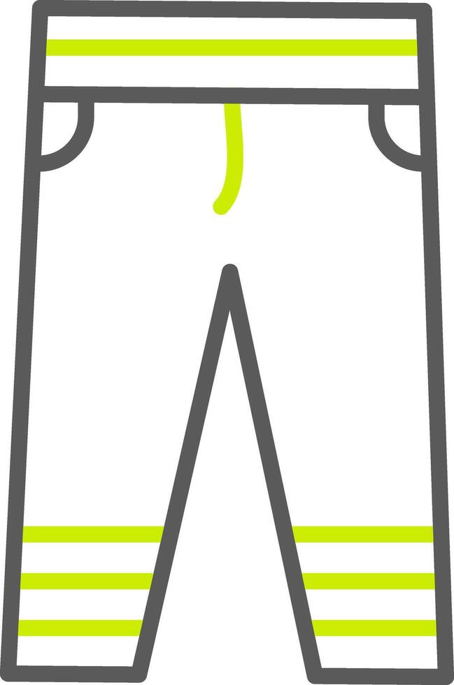 icona di due colori della linea dei pantaloni vettore
