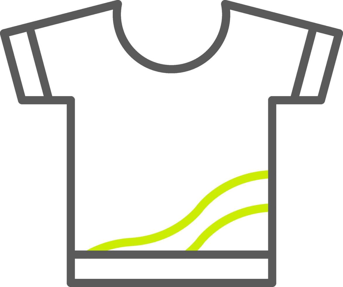 icona a due colori della linea della camicia vettore