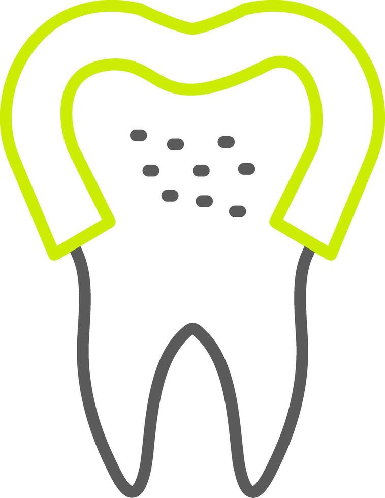 gomma linea Due colore icona vettore