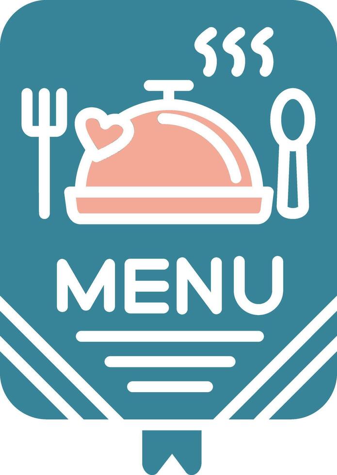 icona glifo del menu a due colori vettore