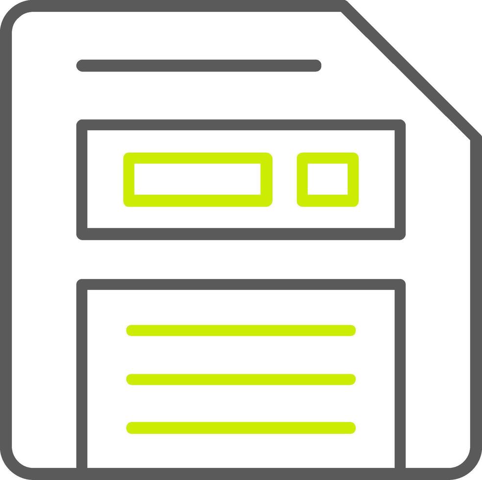 icona a due colori della linea del floppy disk vettore