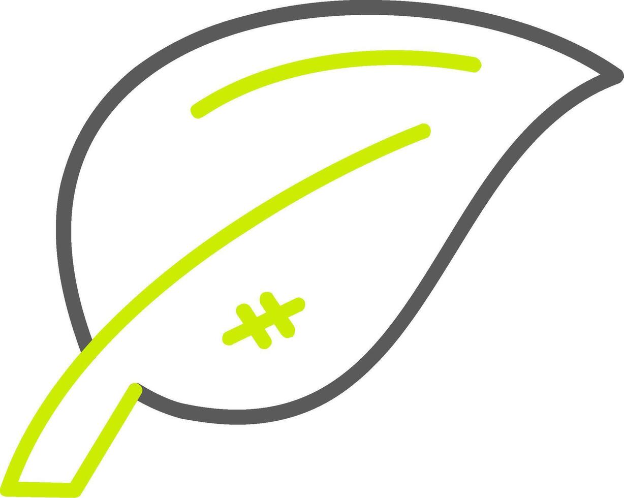 icona a due colori della linea delle foglie vettore