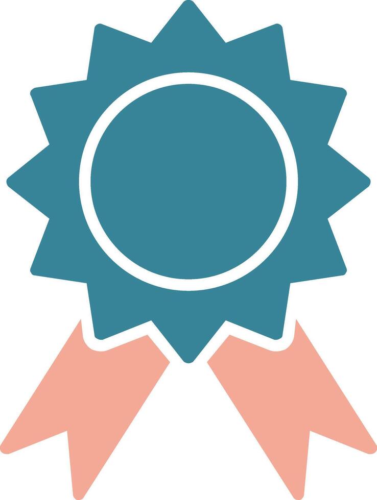 icona del glifo distintivo a due colori vettore