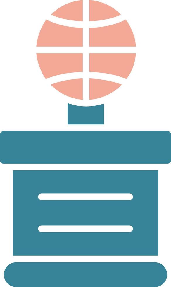 icona a due colori del glifo da basket vettore