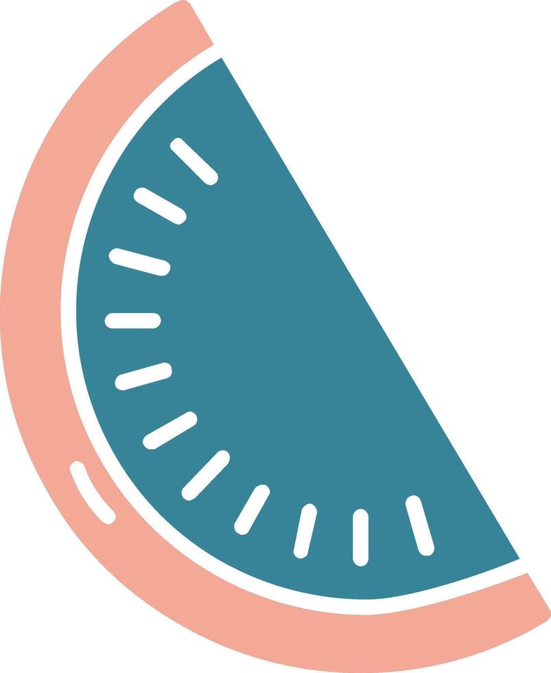icona a due colori del glifo dell'anguria vettore