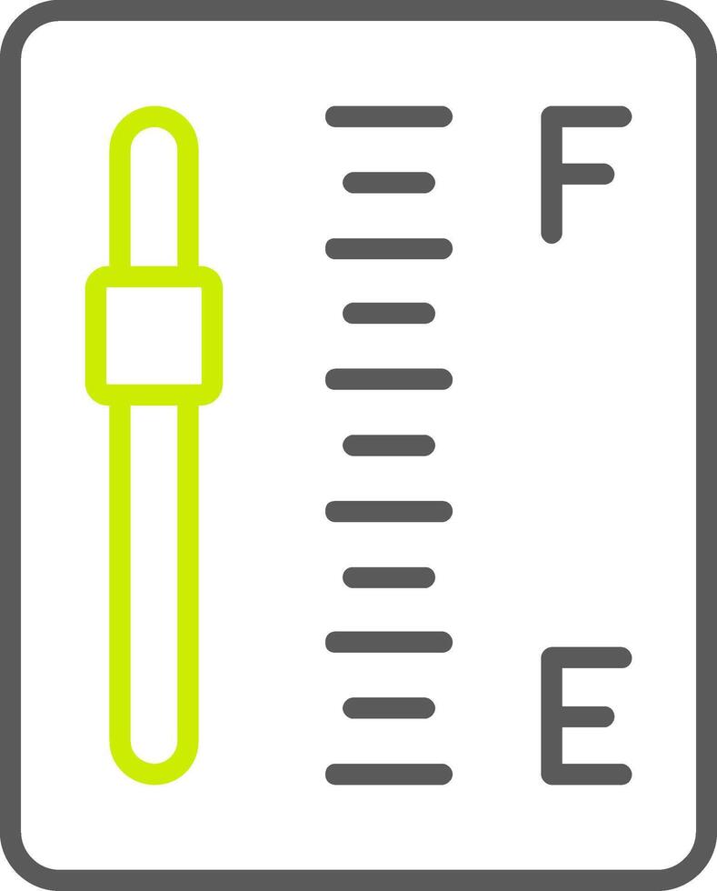 icona a due colori della linea di misurazione vettore