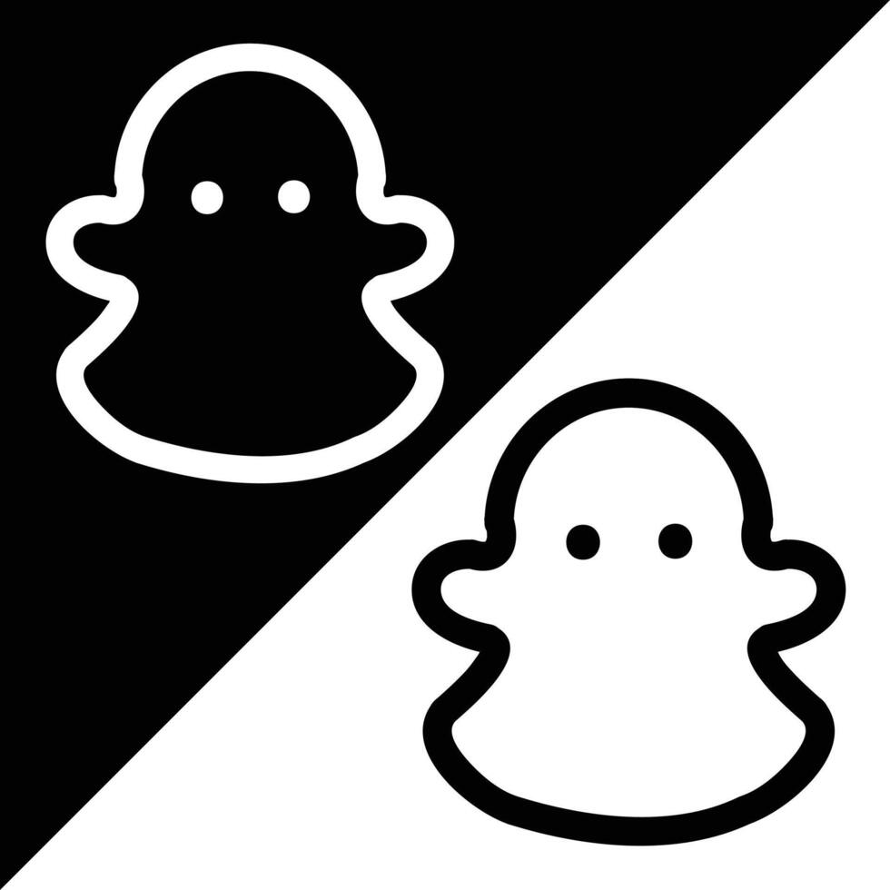 Snapchat icona, schema stile, isolato su bianca sfondo. vettore