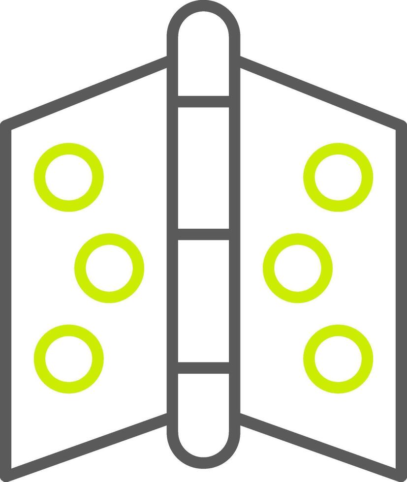 cerniera linea Due colore icona vettore