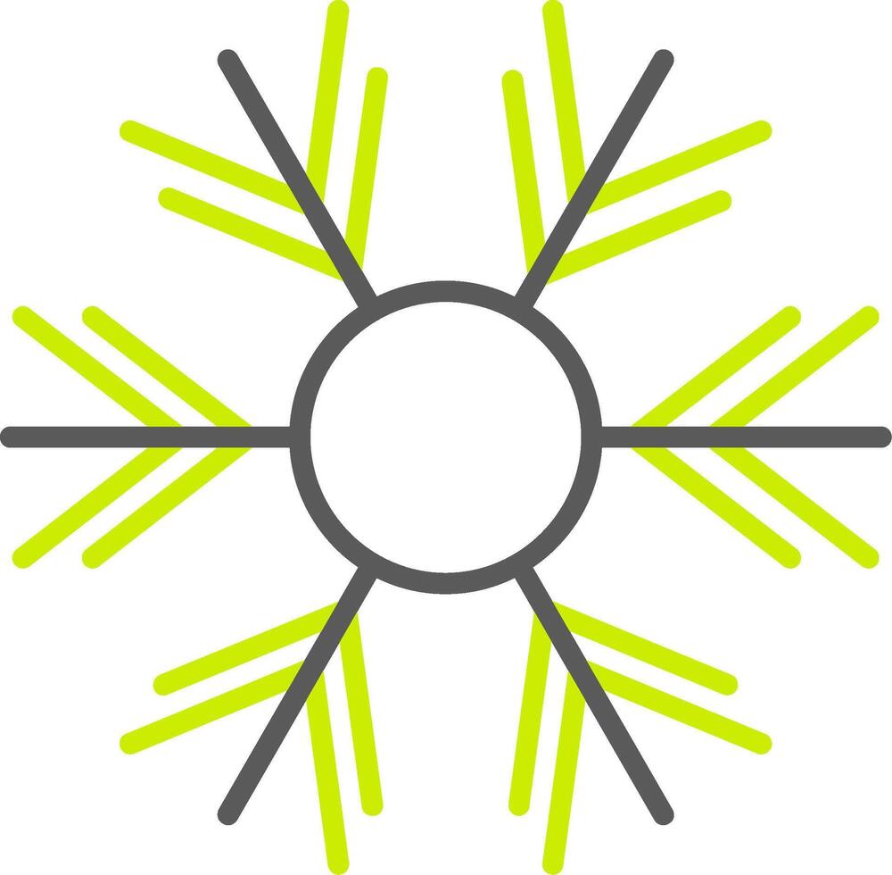 icona a due colori della linea del fiocco di neve vettore