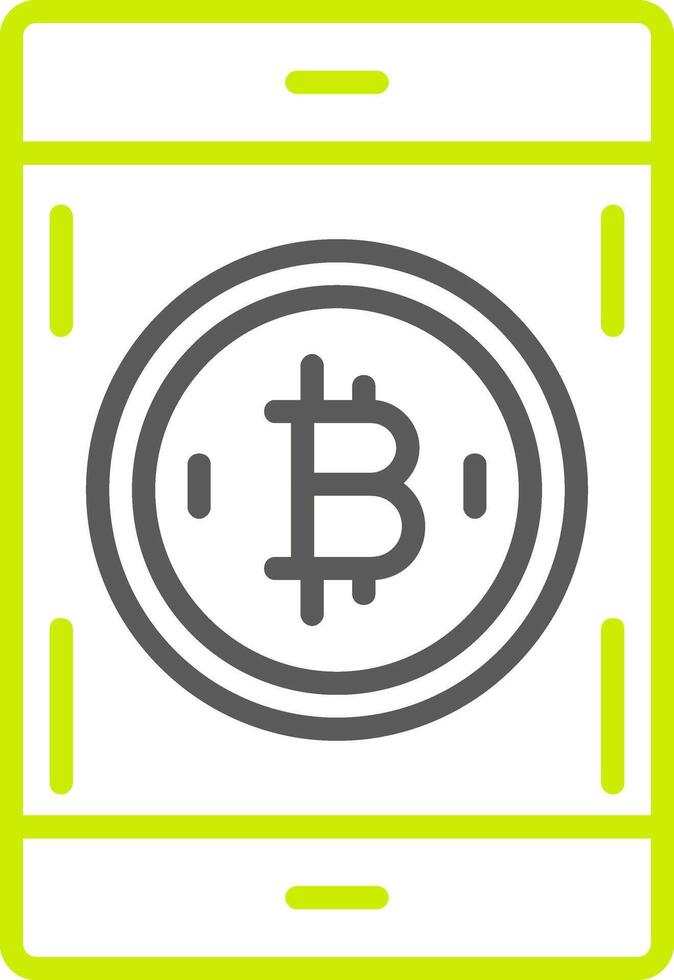 bitcoin pagare linea Due colore icona vettore