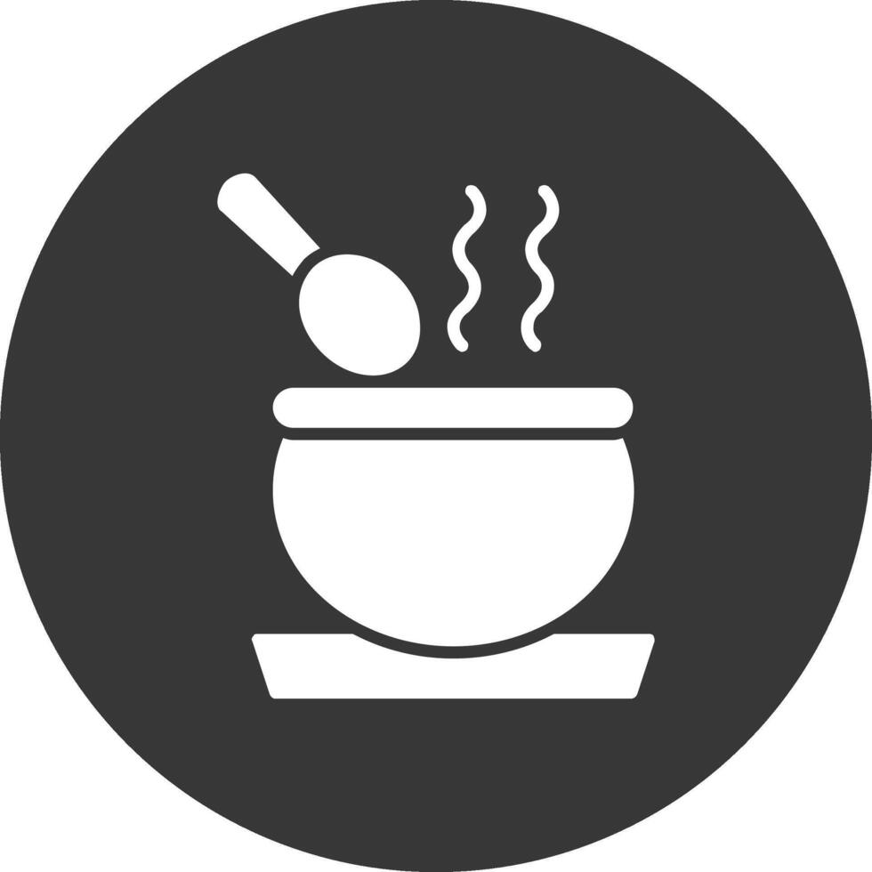 icona invertita glifo zuppa vettore