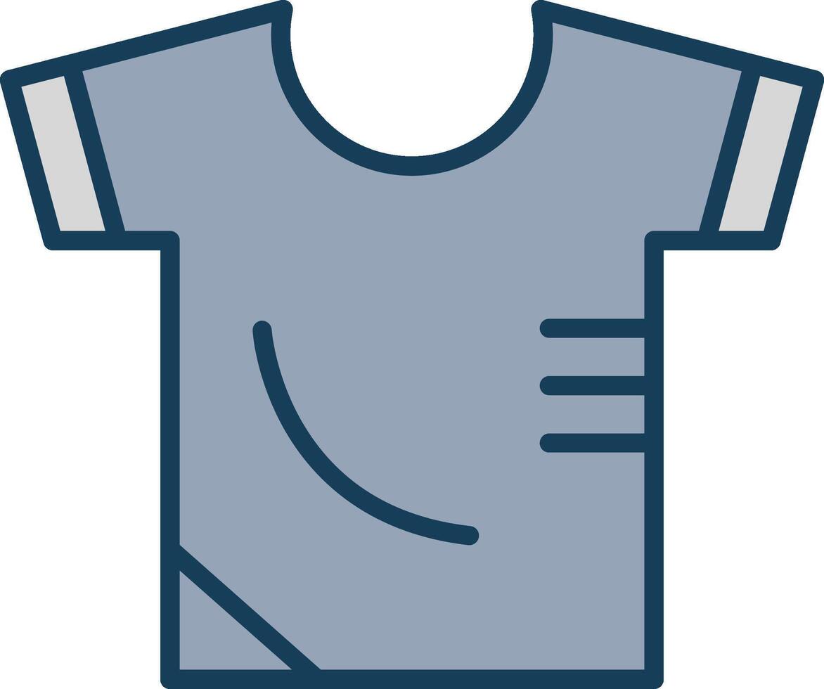camicia linea pieno grigio icona vettore