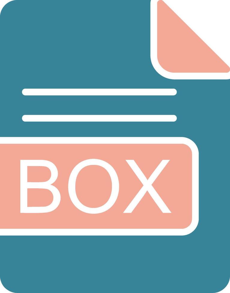 scatola file formato glifo Due colore icona vettore