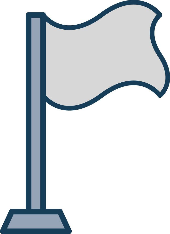 bandiera linea pieno grigio icona vettore