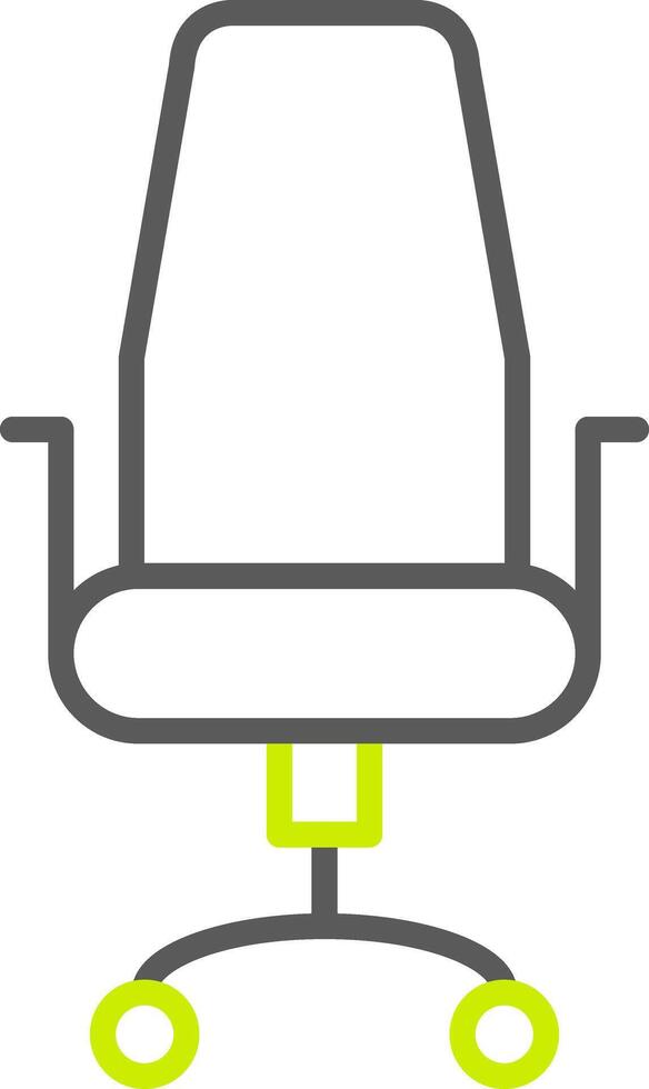 icona a due colori della linea della sedia vettore
