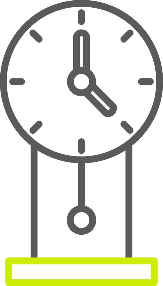 icona a due colori della linea dell'orologio vettore