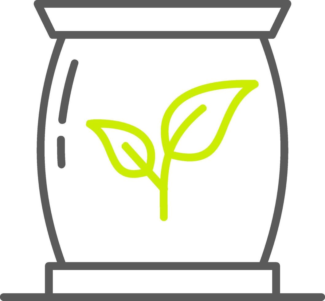 icona a due colori della linea di fertilizzante vettore