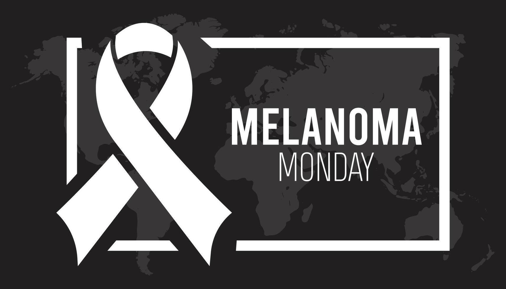 melanoma Lunedi osservato ogni anno nel Maggio. modello per sfondo, striscione, carta, manifesto con testo iscrizione. vettore