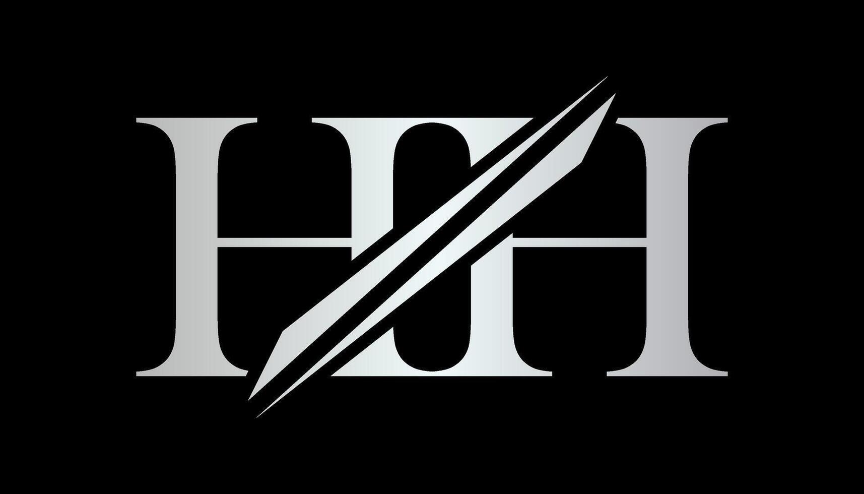 hh lettera logo design modello elementi. hh lettera logo design. vettore