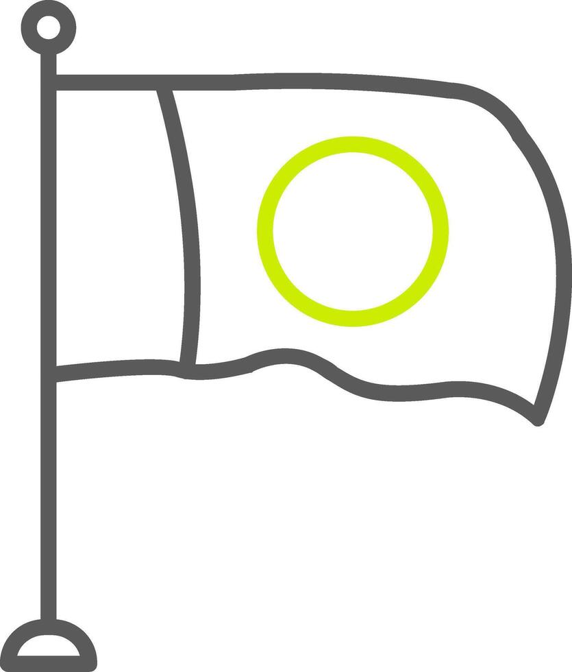 icona a due colori della linea di bandiera vettore