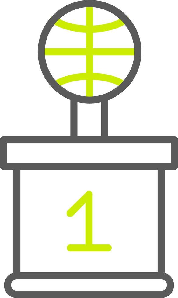 icona a due colori della linea di basket vettore
