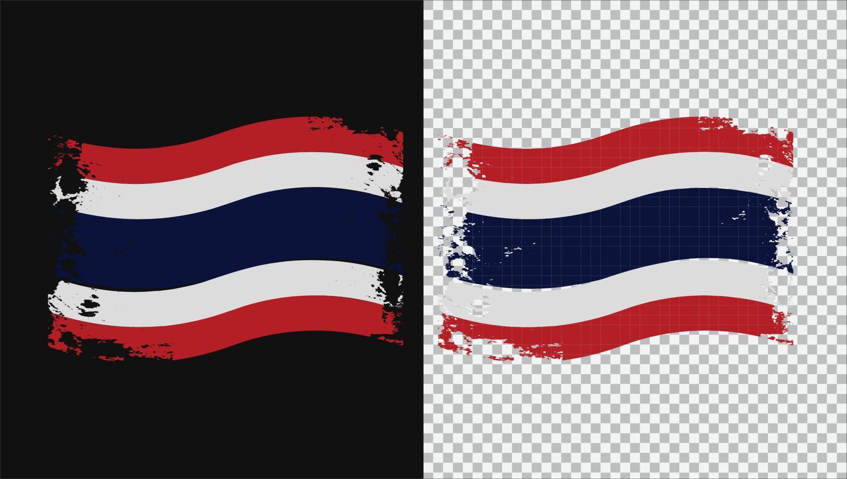 indipendenza della bandiera ondulata del paese della thailandia e festa nazionale vettore