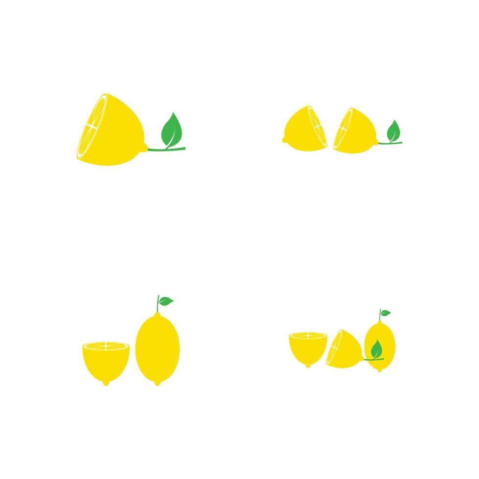 frutta fresca di limone, raccolta di illustrazioni vettoriali