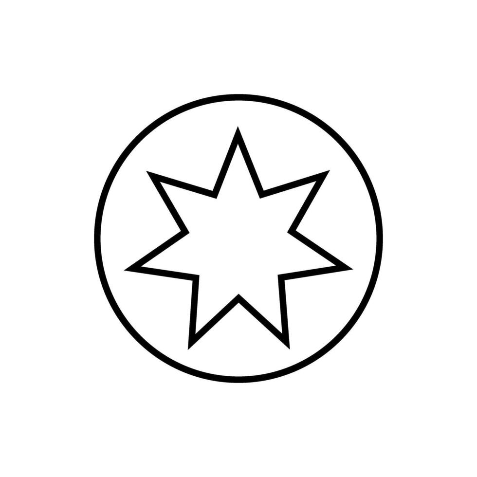 sunburst icona . stella illustrazione cartello. prezzo etichetta simbolo. vettore