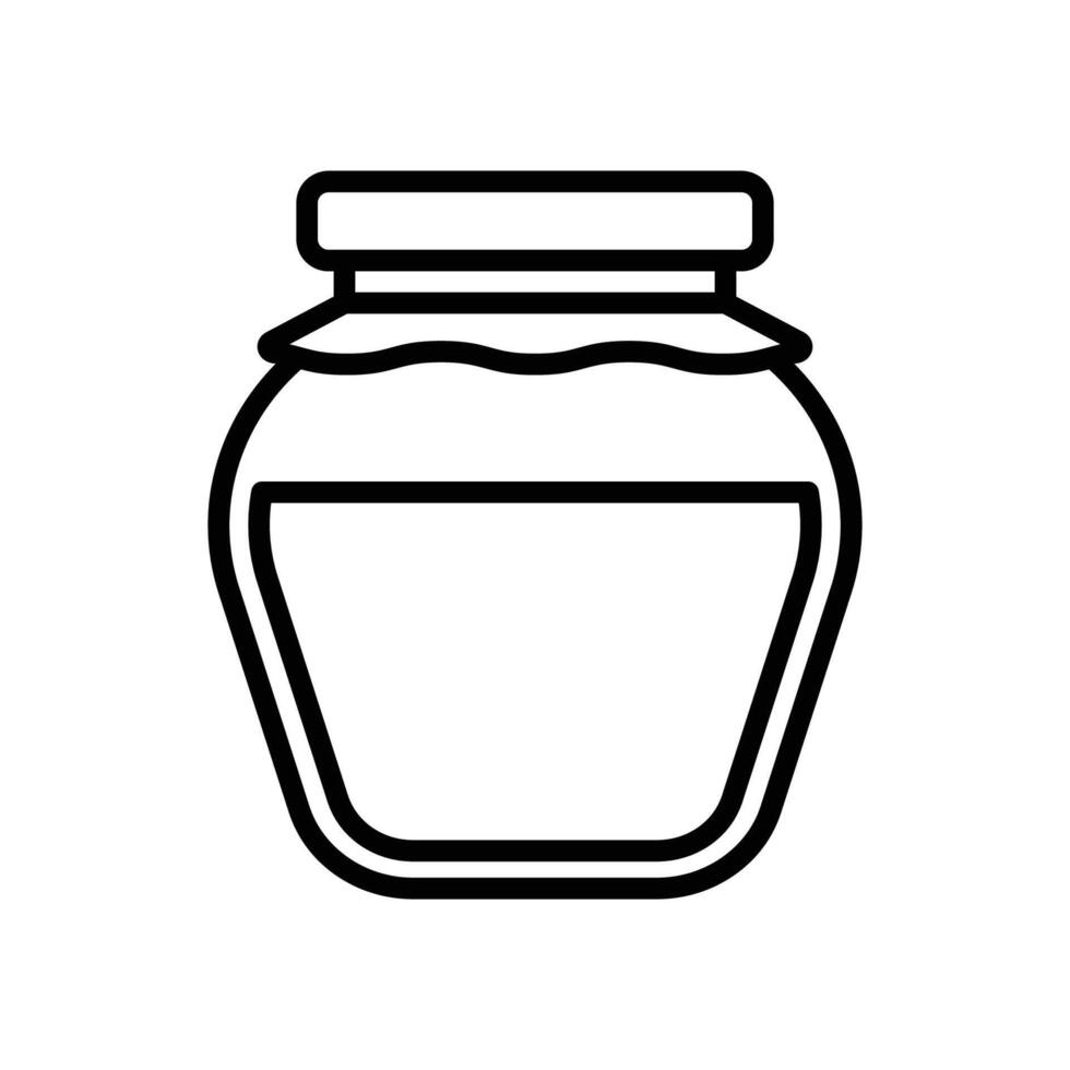 marmellata vaso icona design modello semplice e pulito vettore