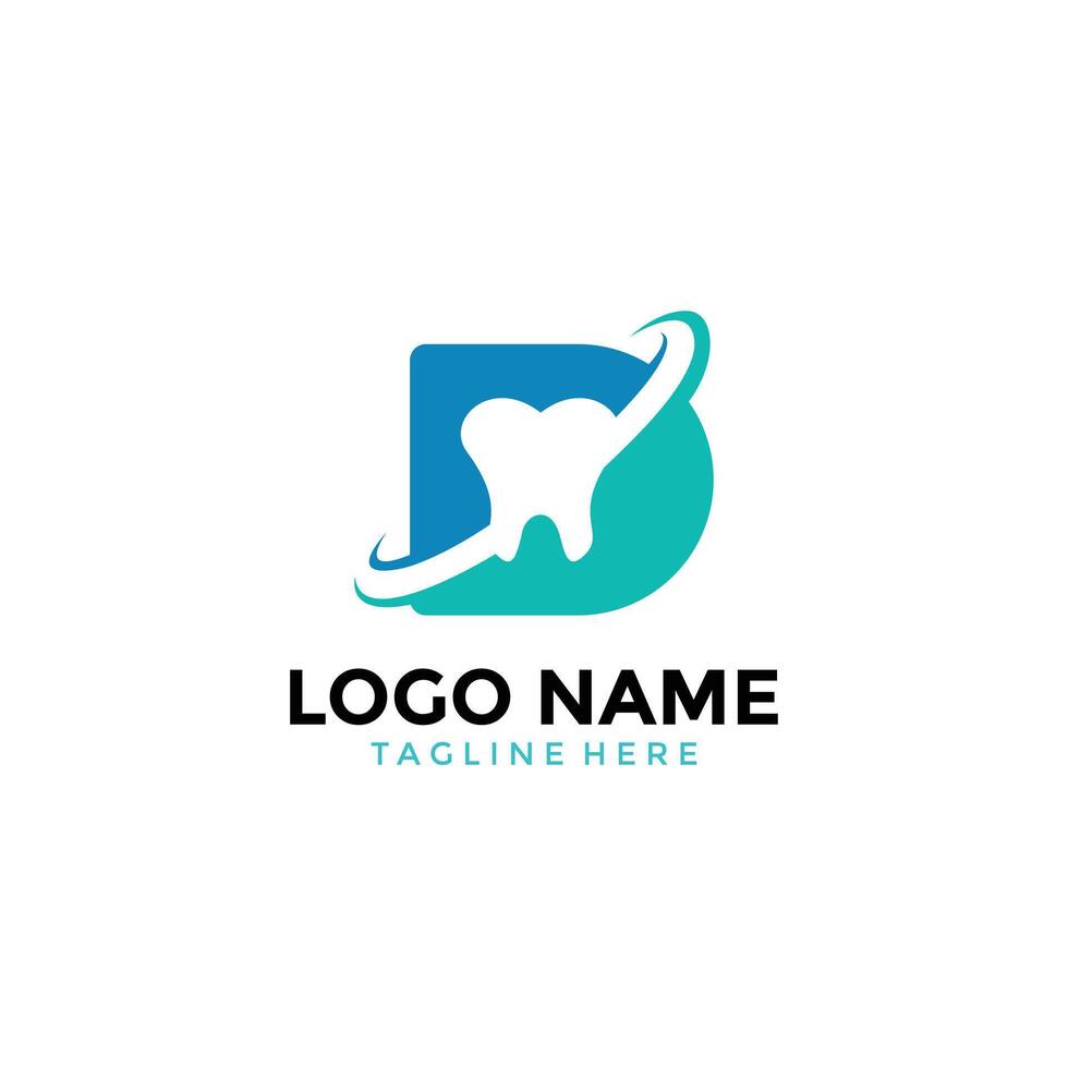 dentale d logo design modello vettore