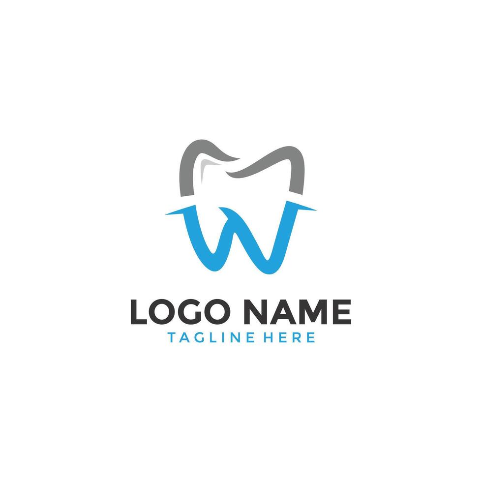 modello di progettazione del logo dentale vettore