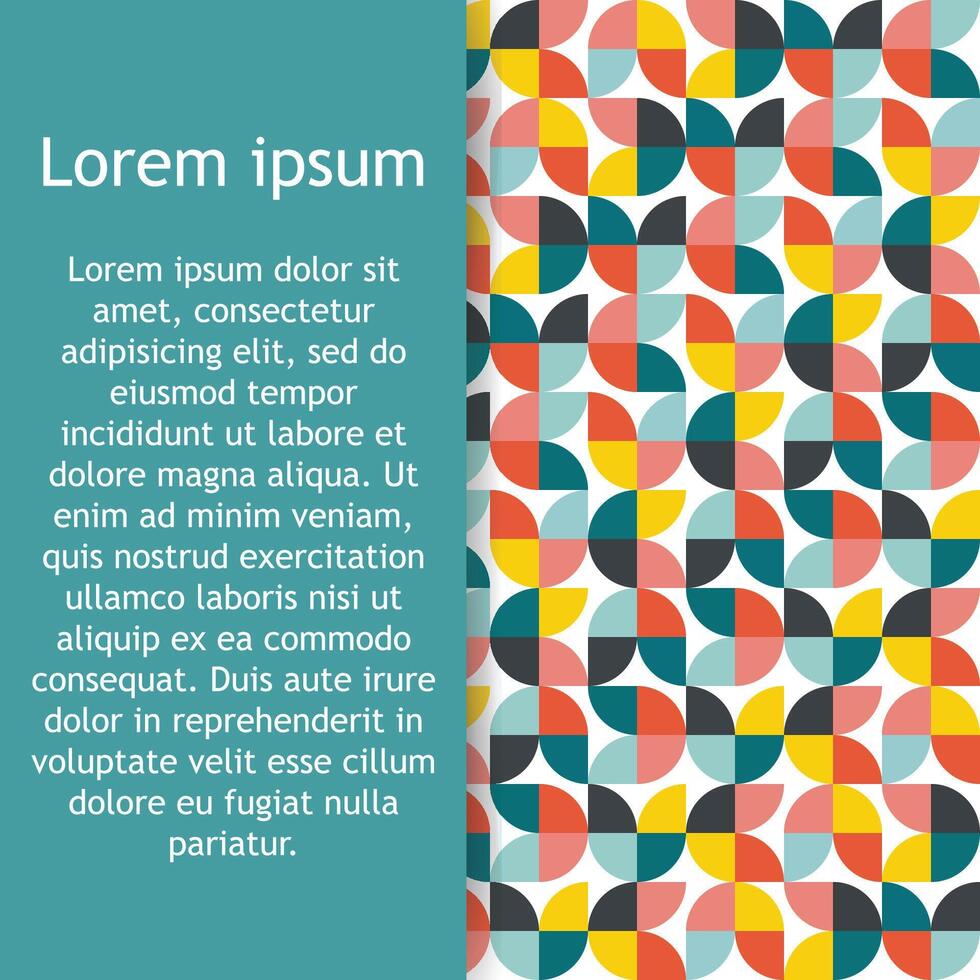 astratto senza soluzione di continuità geometrico modello con colorato settore. vettore